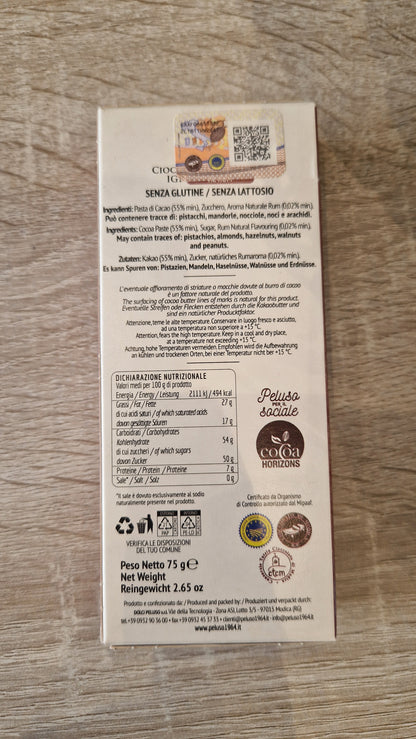 Cioccolato di Modica IGP al Rum – Peluso 1964